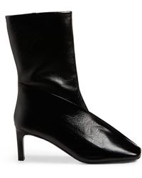 Jil Sander - Leather Ankle Boots 65 - Lyst