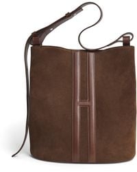 Harrods - X Tusting Suede H Tote Bag - Lyst