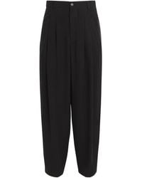 Giorgio Armani - Cupro Relaxed Tailored Trousers - Lyst