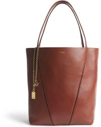 Chloé - Medium Leather Spin Tote Bag - Lyst
