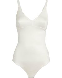 Spanx - Shaping Satin Thong Bodysuit - Lyst