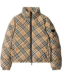 Burberry - Check Ambleside Puffer Jacket - Lyst