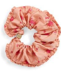 Ganni - Taffeta Floral Print Scrunchie - Lyst