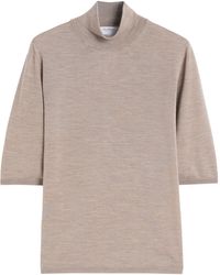 Max Mara - Virgin Wool High-Neck Top - Lyst