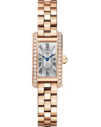 Cartier - Mini And Diamond Tank Américaine Watch - Lyst