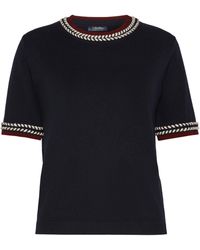 Max Mara - Cotton Braid-Detail Sweater - Lyst