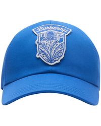 Burberry - Cotton Gabardine Thistle Shield Cap - Lyst