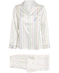 Manitu - Silk-Blend Ocean Stripe Pyjama Set - Lyst