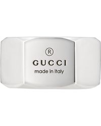 Gucci - Sterling Silver Trademark Ring - Lyst