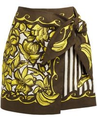 ALÉMAIS - Hemp Printed Mona Sarong Mini Skirt - Lyst