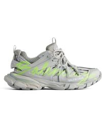 Balenciaga - Gray Polyester Athletic Sneakers - Lyst