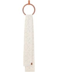 Loewe - Cotton-Wool-Silk Anagram Appliqué Scarf - Lyst