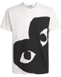 COMME DES GARÇONS PLAY - Cotton Bottom Corner Heart T-Shirt - Lyst