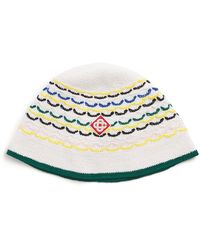 CASABLANCA - Cotton Tuck Stitch Hat - Lyst