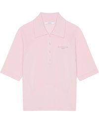 Givenchy - Cotton-Silk Polo Shirt - Lyst