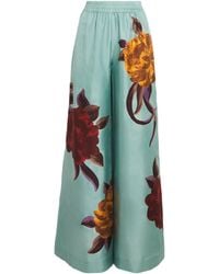 La DoubleJ - Silk Wide-Leg Palazzo Trousers - Lyst
