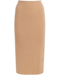 Johnstons of Elgin - Cashmere Ribbed Midi Skirt - Lyst