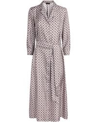 Colombo - Silk Printed Midi Shirt Dress - Lyst