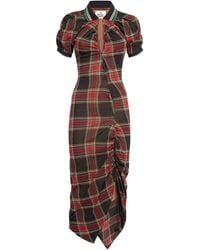 Vivienne Westwood - Cotton Tartan Midi Shirt Dress - Lyst