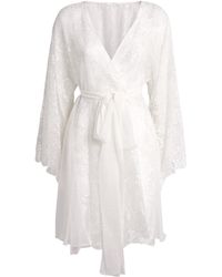 Rosamosario - Silk Lace Robe - Lyst