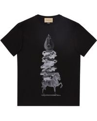 Gucci - X Ed Davis Horse Print T-shirt - Lyst