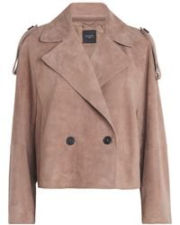 Weekend by Maxmara - Suede Short-Line Trench Coat - Lyst