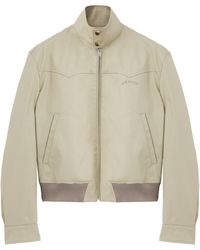 McQueen - Cotton Cropped Harrington Jacket - Lyst