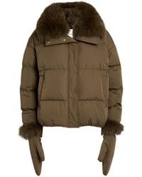 Yves Salomon - Fur-trim Puffer Jacket With Gloves - Lyst