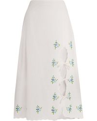 Sea - Cotton-blend Tania Midi Skirt - Lyst