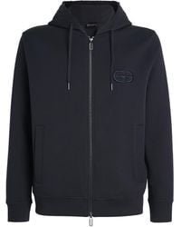 Emporio Armani - Double-Jersey Zip-Up Hoodie - Lyst