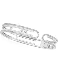 Messika - White Gold And Diamond Move 10th Birthday Bangle - Lyst