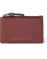 Brunello Cucinelli - Leather Zipped Card Holder - Lyst