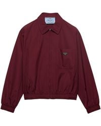 Prada - Poplin Logo Jacket - Lyst