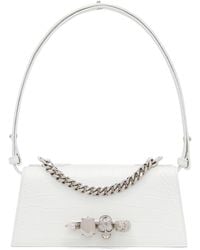 McQueen - Leather Skull Four-Ring Top-Handle Bag - Lyst