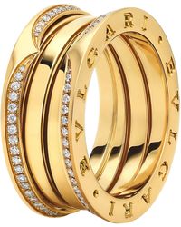 BVLGARI - And Diamond B.Zero1 Three-Band Ring - Lyst