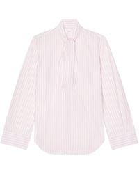 Givenchy - Cotton Tie-Neck Shirt - Lyst