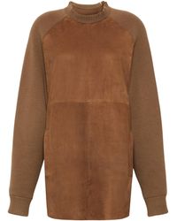 Max Mara - Wool-Cashmere-Suede Mini Dress - Lyst