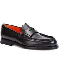 Santoni - Leather Penny Loafers - Lyst