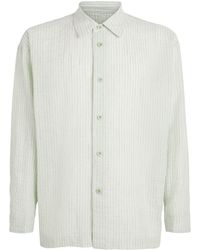 IM MEN - Cotton-Linen Stripe Shrink Shirt - Lyst