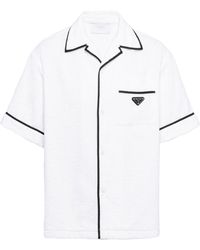 Prada - Terry Logo Bowling Shirt - Lyst