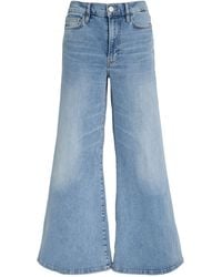 FRAME - Le Palazzo Cropped Wide-leg Jeans - Lyst