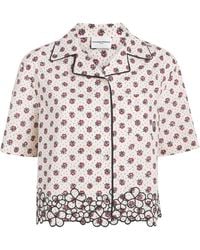 Claudie Pierlot - Cotton Poplin Embroidered Shirt - Lyst