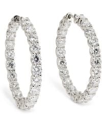 Harrods - And Diamond Hoop Earrings - Lyst