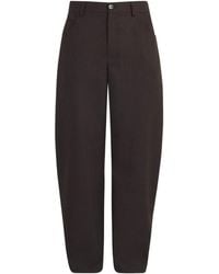 Séfr - Wool Nasedo Barrel-Leg Trousers - Lyst
