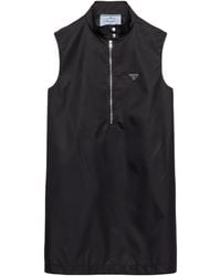 Prada - Re-Nylon Sleeveless Mini Dress - Lyst