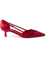 Prada - Leather Open-Side Pumps 45 - Lyst