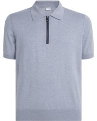 Pal Zileri - Cotton Zip-Up Polo Shirt - Lyst