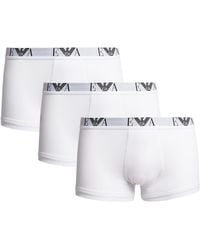 Emporio Armani - Stretch-Cotton Eagle Monogram Trunks (Pack Of 3) - Lyst