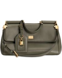 Dolce & Gabbana - Plongé Calfskin My Sicily Top-Handle Bag - Lyst