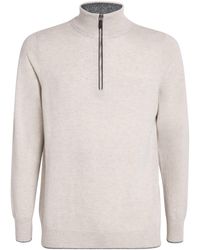 N.Peal Cashmere - Cashmere Quarter-Zip Carnaby Sweater - Lyst